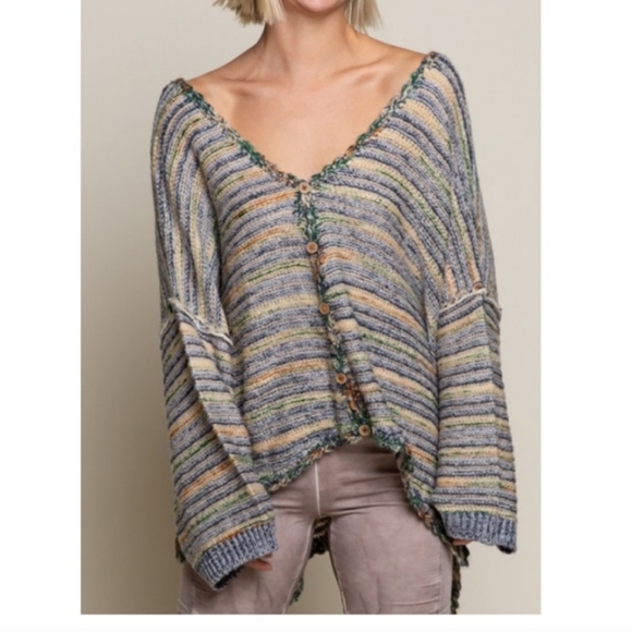 🐑POL Clothing Hi Lo Oversized Lounging Sweater - Picture 11 of 16